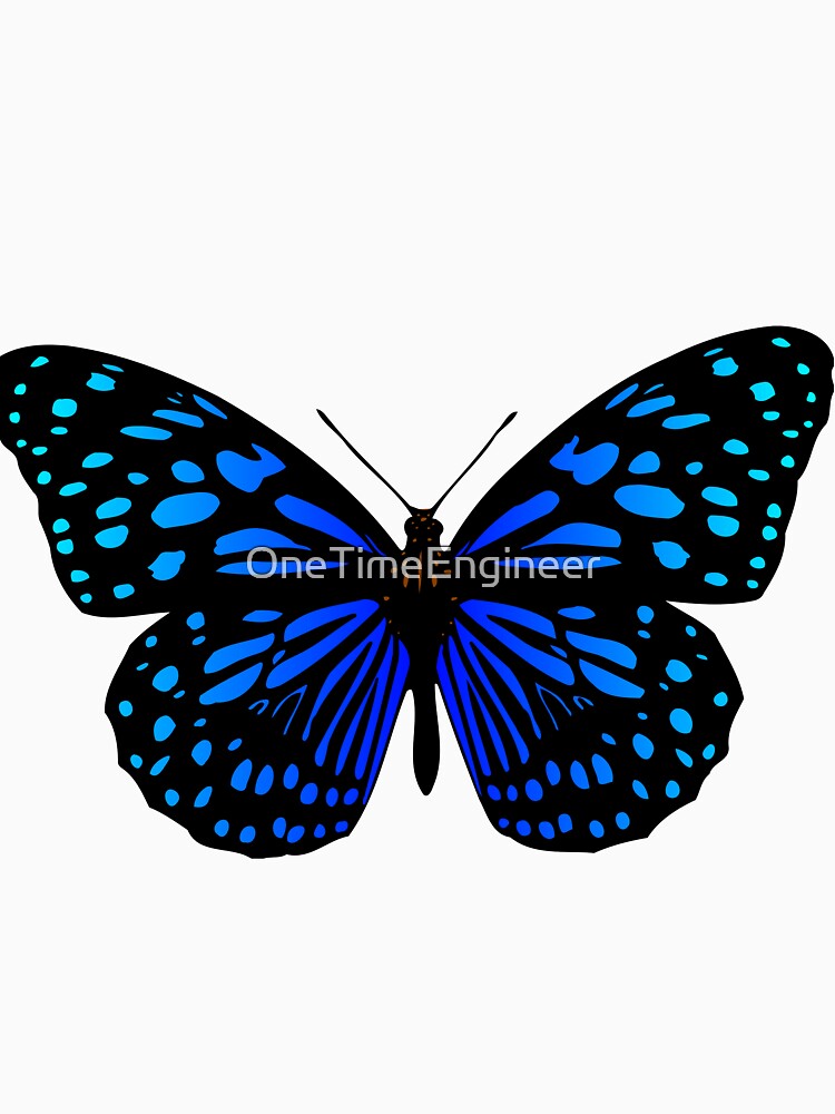 "Blue Monarch Butterfly Cartoon" T-shirt by OneTimeEngineer | Redbubble