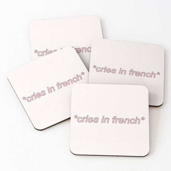Item preview, Cries in French pink quote designed and sold by CaitlinCerys.
