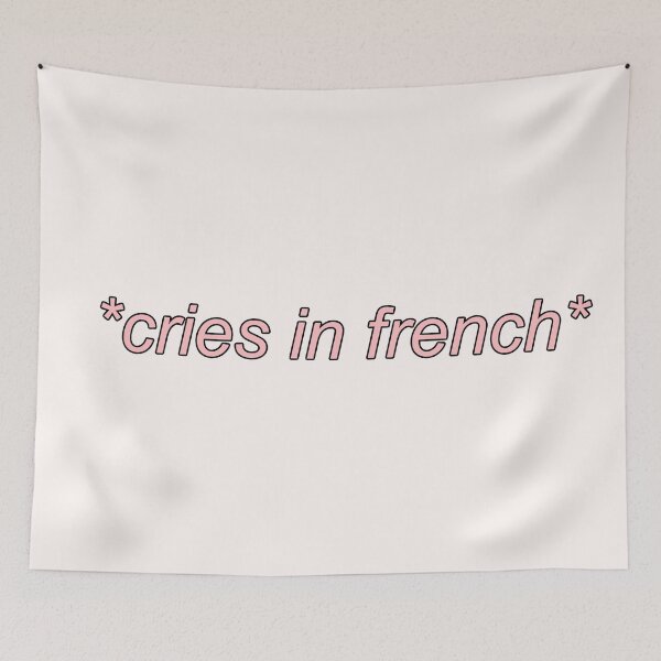 Item preview, Cries in French pink quote designed and sold by CaitlinCerys.