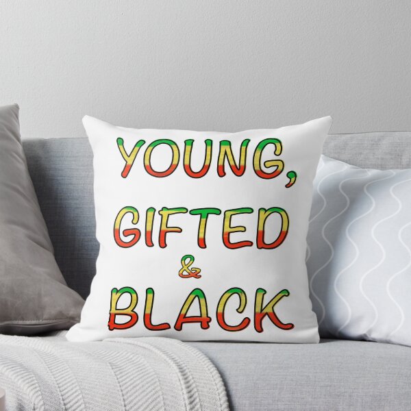 Item preview, Young gifted and black words  - Rasta colours Colors distressed pattern white background  designed and sold by Artonmytee.
