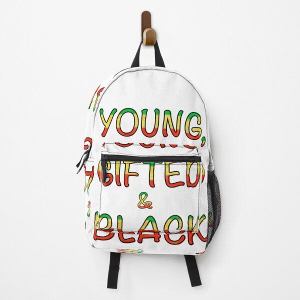 Item preview, Young gifted and black words - Rasta colours Colors distressed pattern white background designed and sold by Artonmytee.