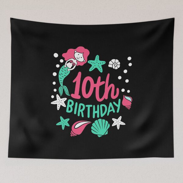 Item preview, 10th Birthday Mermaid Gift For Girls Turning 10 designed and sold by haselshirt.