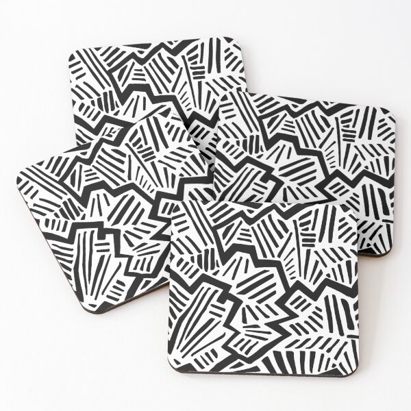 Item preview, Black and white African style pattern designed and sold by MeaniePanda.