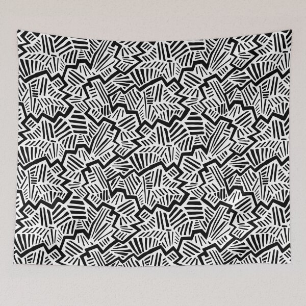 Item preview, Black and white African style pattern designed and sold by MeaniePanda.