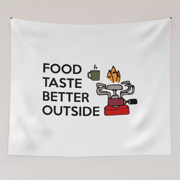Item preview, Food taste better outside designed and sold by ByEmil.