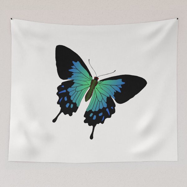 Item preview, Blue Swallowtail butterfly cartoon designed and sold by OneTimeEngineer.