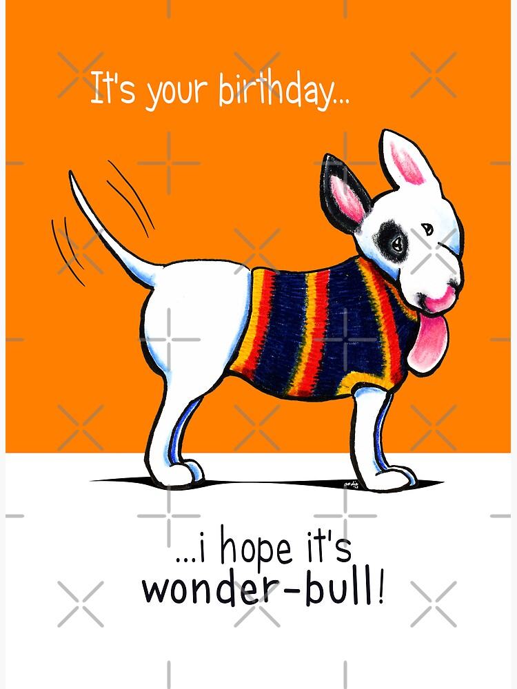 Bull Terrier Wrapping Paper Happy Birthday, Zazzle