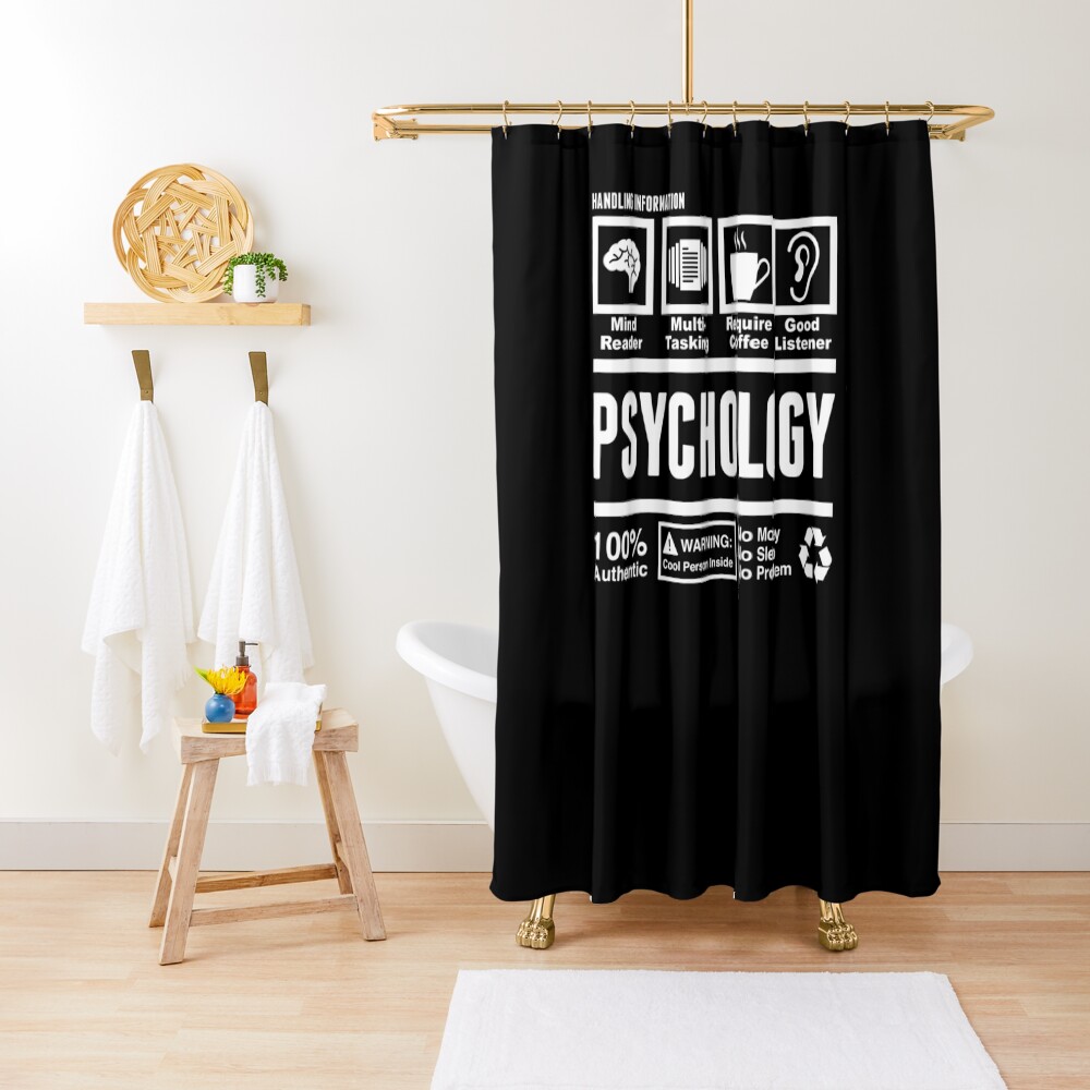 "College Student Major in Psychology" Shower Curtain by TheTeeSupplyCo