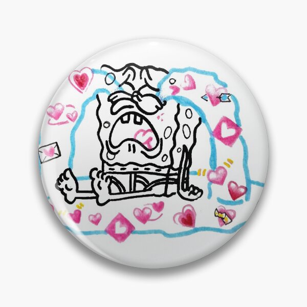 Item preview, Crying spongebob, classic cartoon illustration, emojis, heart emoji, collage, cartoon, lives in the pineapple under the sea, yellow sponge, emoji, funny gift, sinister designed and sold by Mariuki Flow.