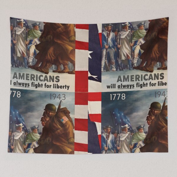 Item preview, Americans will always fight for liberty 1778 1943 vintage illustration designed and sold by conceptDVS.