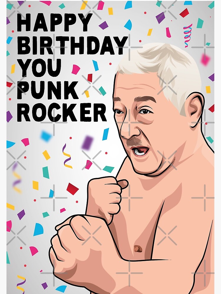 Carte Postale Carte D Anniversaire De M Morris Carte D Anniversaire De Diner De Vendredi Soir Joyeux Anniversaire A Toi Pink Rocker Par Allthingsbanter Redbubble