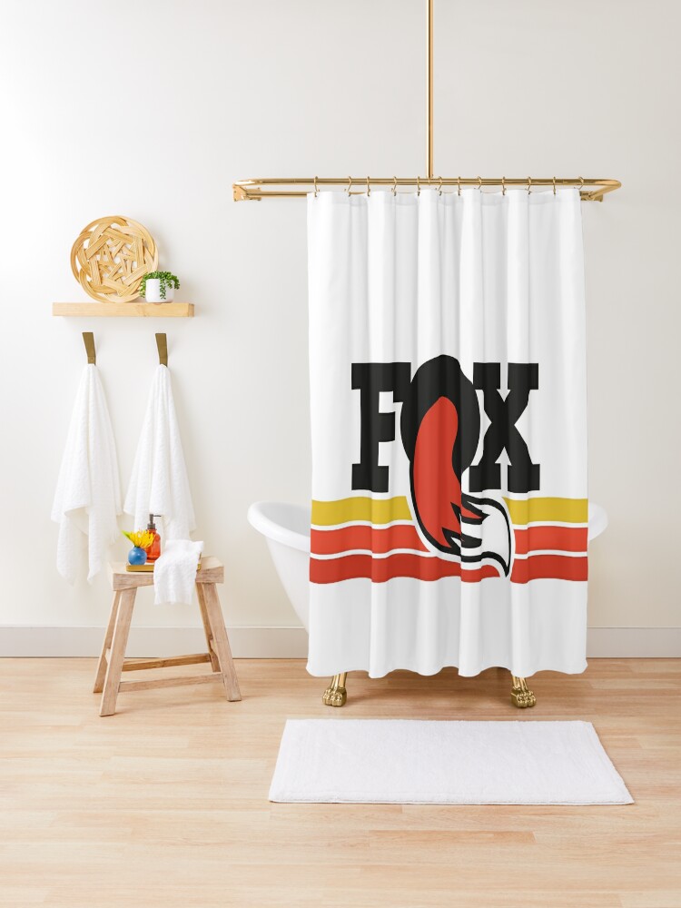 Fox Moto-x shox cross motorcycles vintage 70's  Shower Curtain