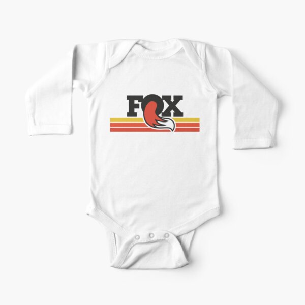 Fox Moto-x shox cross motorcycles vintage 70's Long Sleeve Baby One-Piece