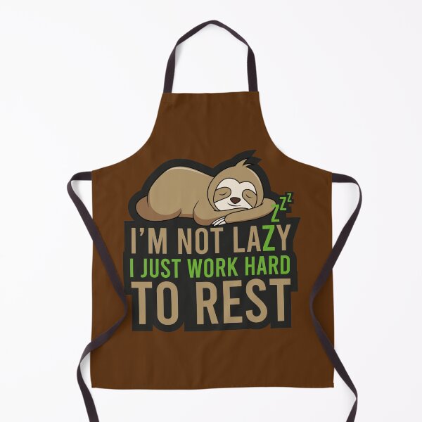 Item preview, I am Lazy, Working Hard Sleepy Funny Sloth with Hilarious Text Message designed and sold by corner-shop.
