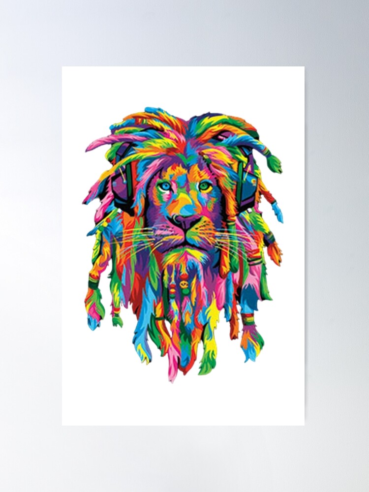 アート・デザイン・音楽 ReggaePank Summer vibes Bob Marley Art Big Cat Lover Drawing Reggae