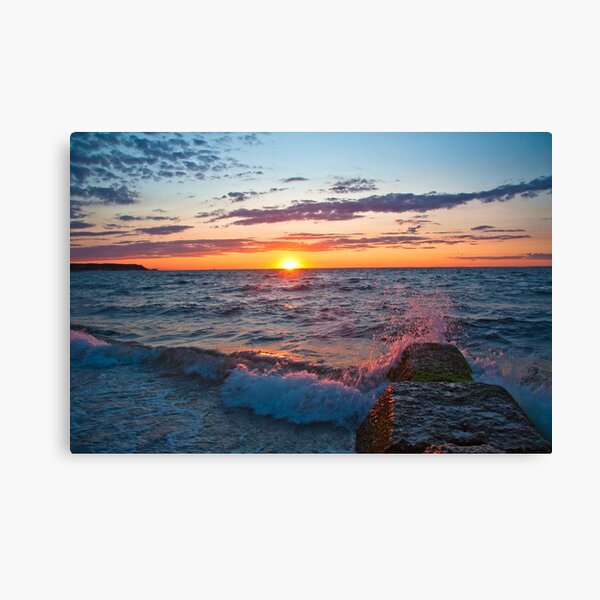 Sunset Long Island Sound, Cedar Beach, Mount Sinai, NY Canvas Print