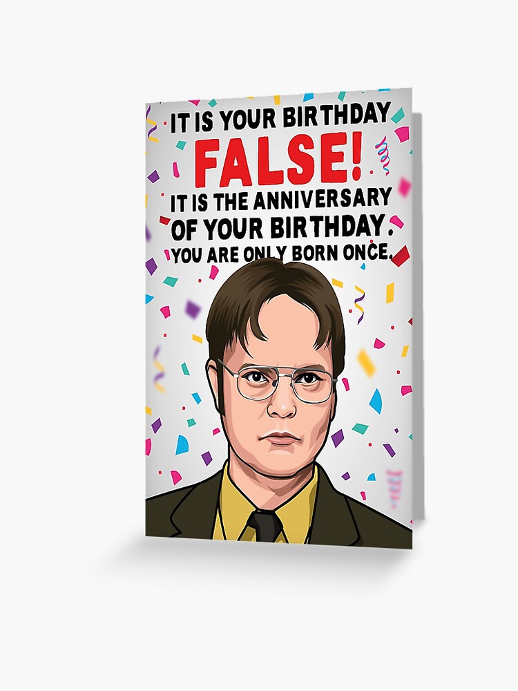 Dwight Schrute Birthday Card The Office Bday Card 