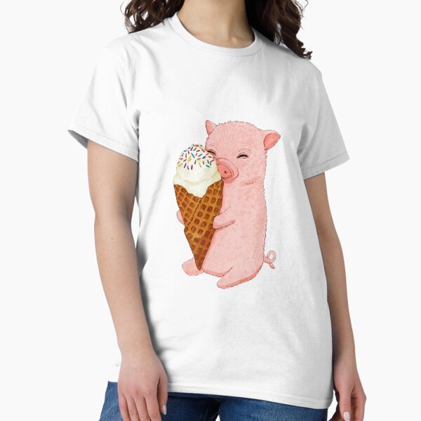 Artikel-Vorschau von Baby Schwein hält ein Eis, designt und verkauft von abbiekye.