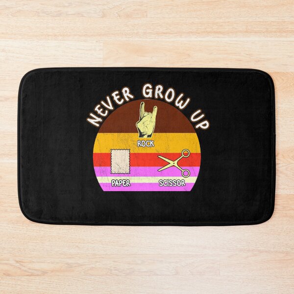 Item preview, Never Grow Up - Rock, Paper, Scissor - Vintage Retro Style designed and sold by FunSilly.