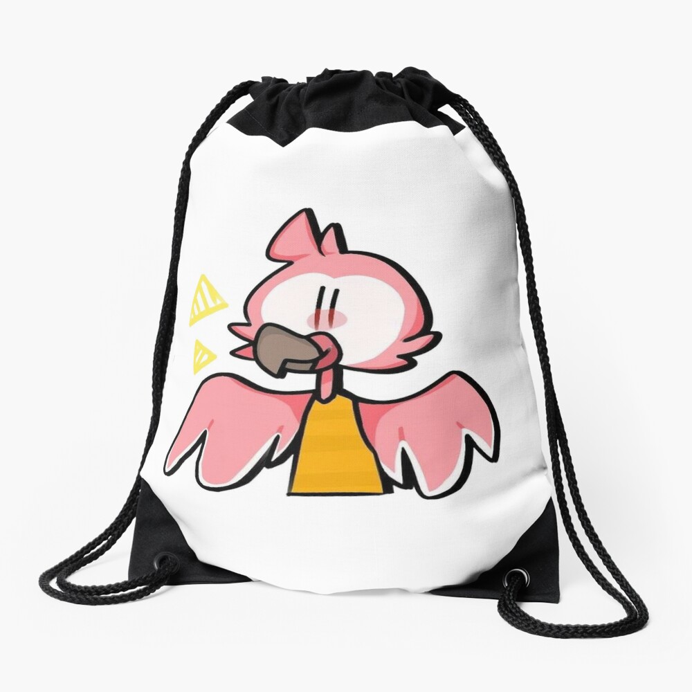 Flamingo Youtuber Drawstring Bag By Shiroraion Redbubble - bee swarm simulator roblox drawstring bag