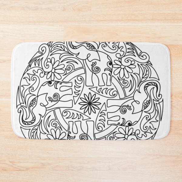 Item preview, Indian Elephant Mandala art graphic design babies pattern Bohemian style cool designed and sold by tetyboom.