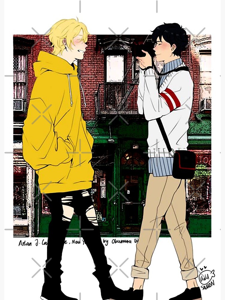 Banana Fish - Ash Lynx and Eiji Okumura Art Board Print for Sale