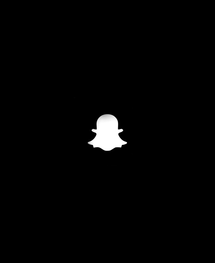 Snapchat Logo Black Ipad Case Skin By Xyohazz Redbubble