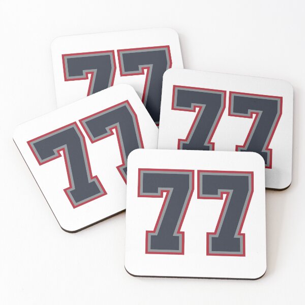 Item preview, 77 Navy Grey Red Sports Number Seventy-Seven designed and sold by HelloFromAja.