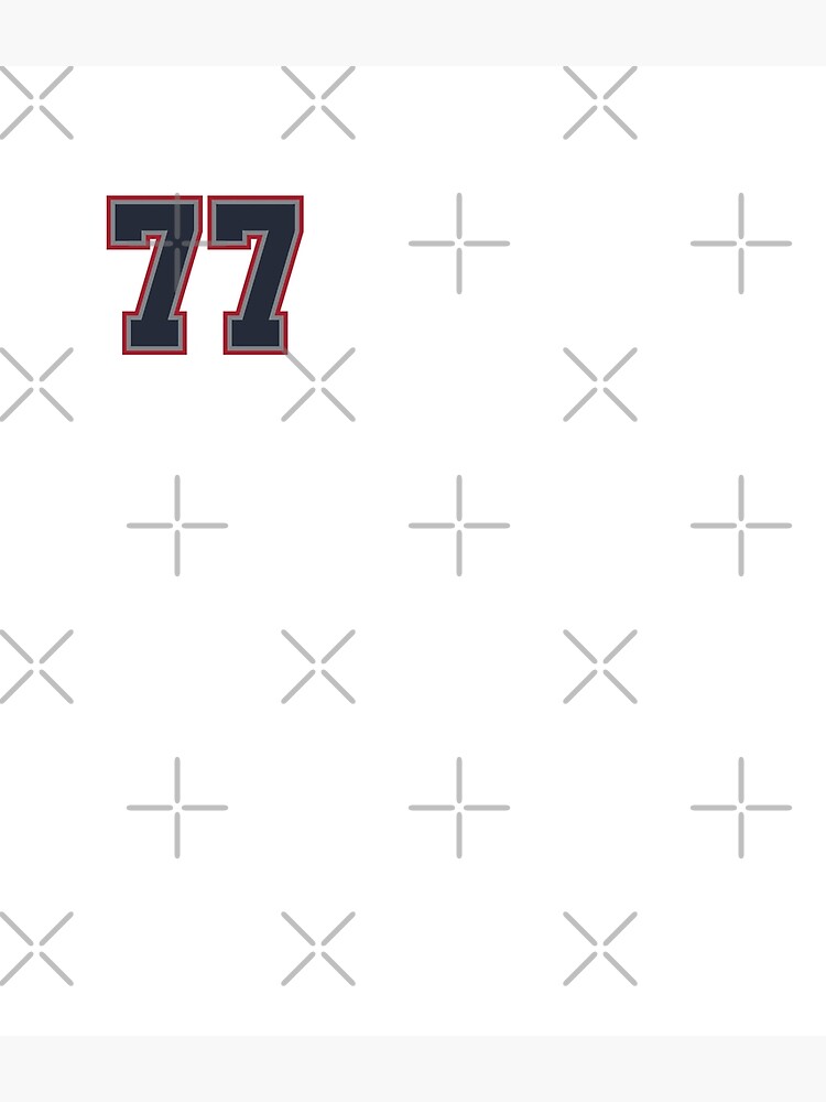 77 Navy Grey Red Sports Number Seventy-Seven Sticker for Sale by  HelloFromAja