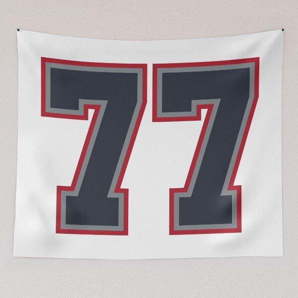 Item preview, 77 Navy Grey Red Sports Number Seventy-Seven designed and sold by HelloFromAja.