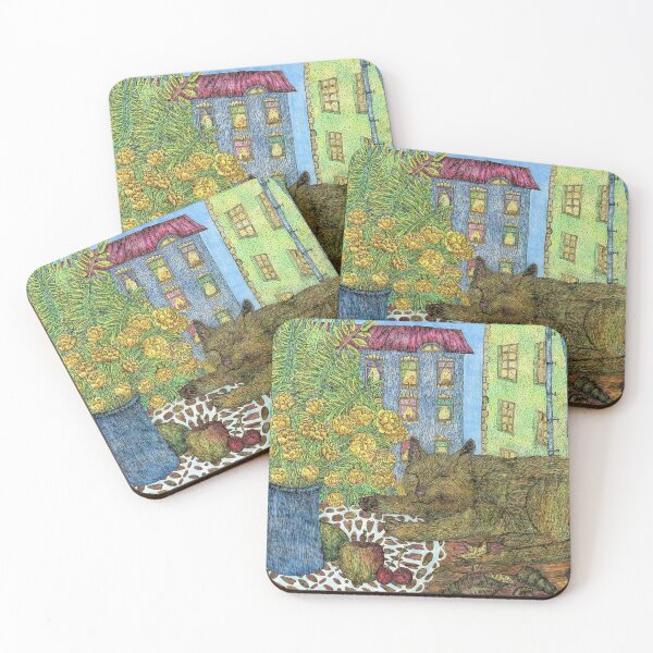 Item preview,  Cat, a bouquet of yellow flowers and a house. designed and sold by Yovin11.