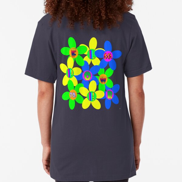 Flower Power 60s-70s T (back) Slim Fit T-Shirt