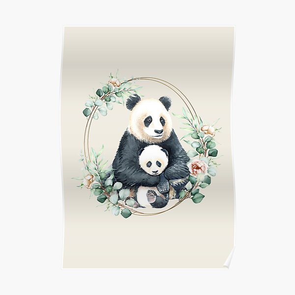 Realistic Panda Bear Posters Redbubble