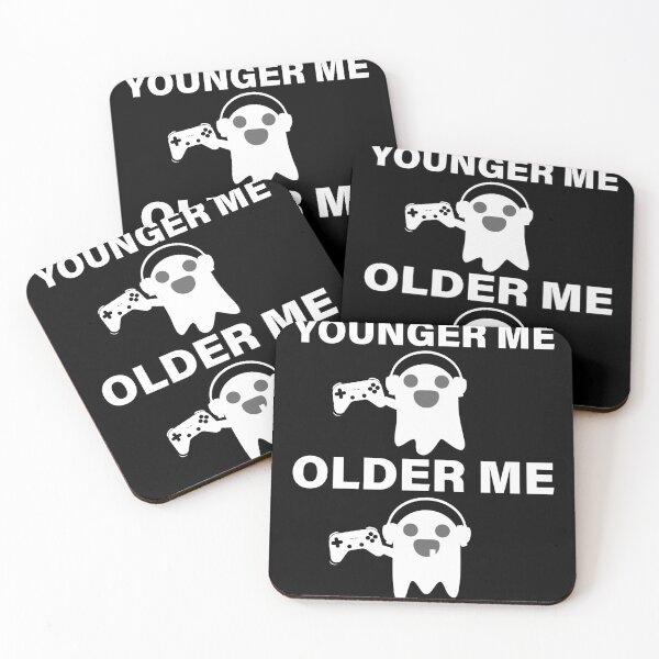 Item preview, HALLOWEEN GHOST YOUNGER ME VS OLDER ME GAMER designed and sold by TheFirstOne.