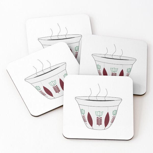 Item preview, Arabic oriental coffee cup - Lebanese fenjen ahwe with flowers designed and sold by Ralph Hossepian.