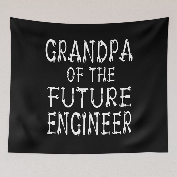Item preview, Grandpa Of The Future Engineer Kids Mechanic Birthday Party print designed and sold by Grabitees.
