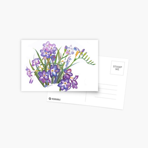 Purple Freesia in Spring Postcard