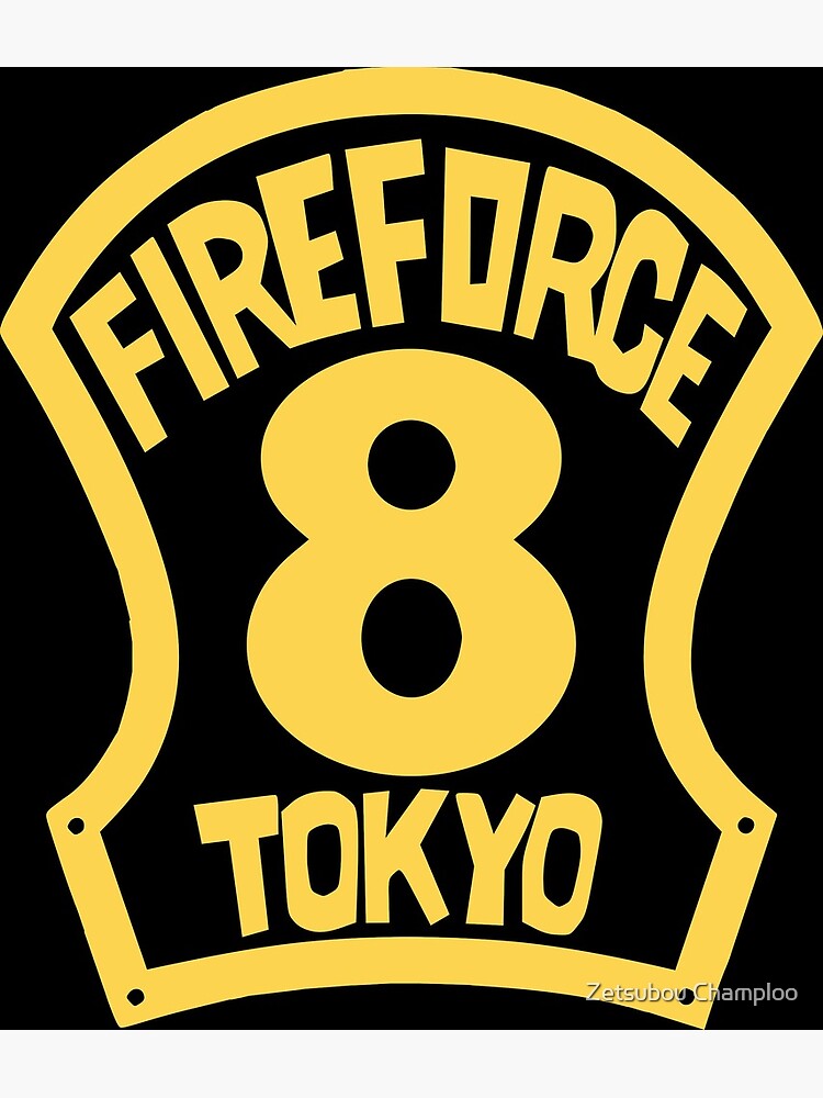 Fire Force Tokyo 8 Graphic Greeting Card By Unicornchamploo Redbubble