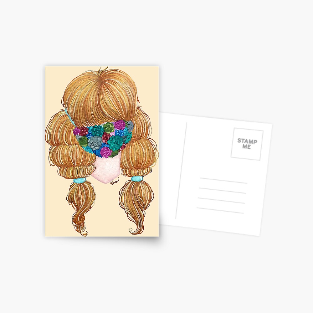Succulents masked Postcard