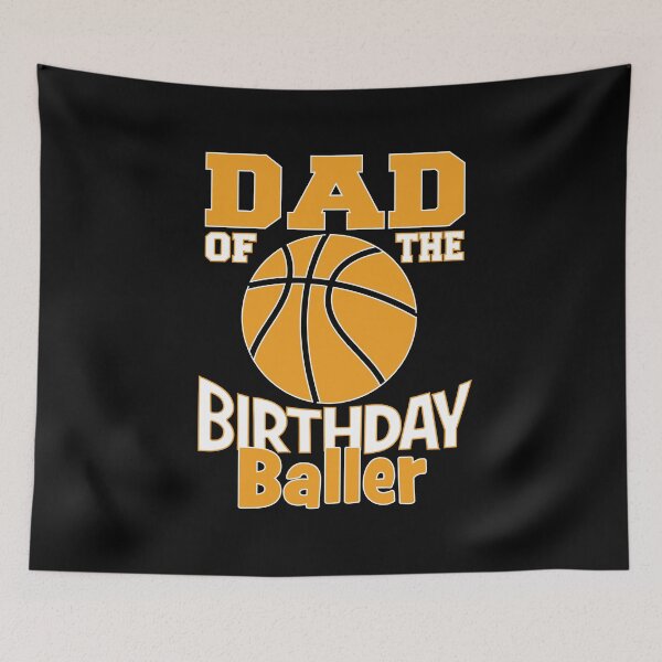 Item preview, Dad Of The Birthday Baller Basketball Themed Party graphic designed and sold by Grabitees.