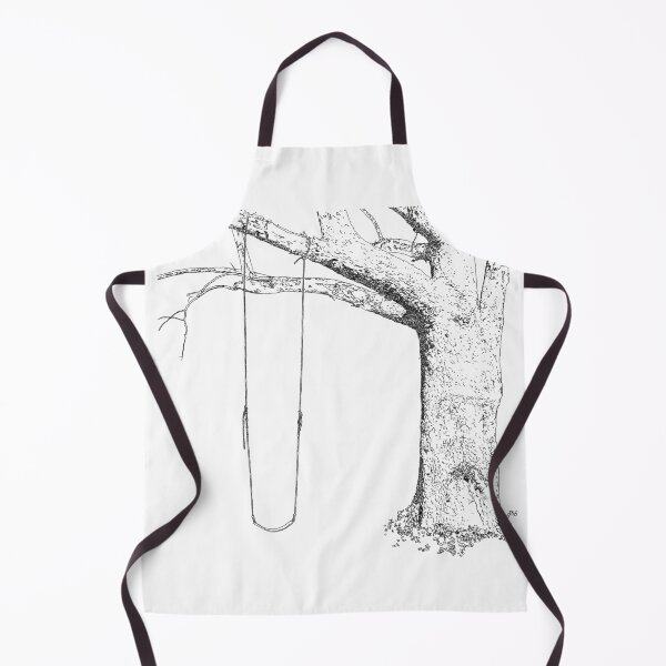 Item preview, tree and swing, drawing black and white designed and sold by dnparker.