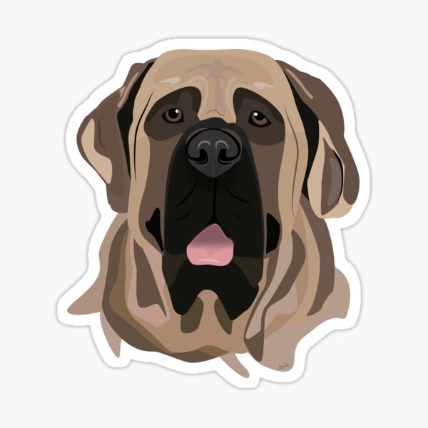 Cute Fila Brasileiro Brazilian Mastiff Dog Paw Prints  Sticker