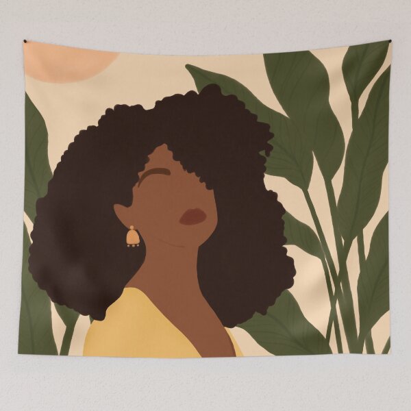 Item preview, Black Woman Boho Portrait  designed and sold by trajeado14.