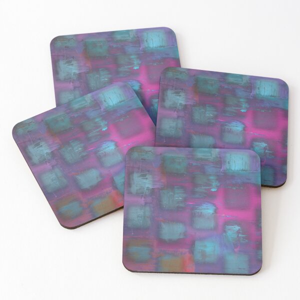 Artikelvorschau, Urban Style Metal Blue Fluorescent Cubes on Purple entworfen und verkauft von ibadishi.