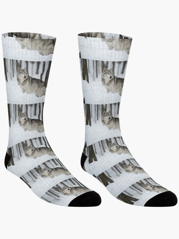 Thumbnail 3 of 5, Socks, Timber Wolf designed and sold by WolvesOnly.