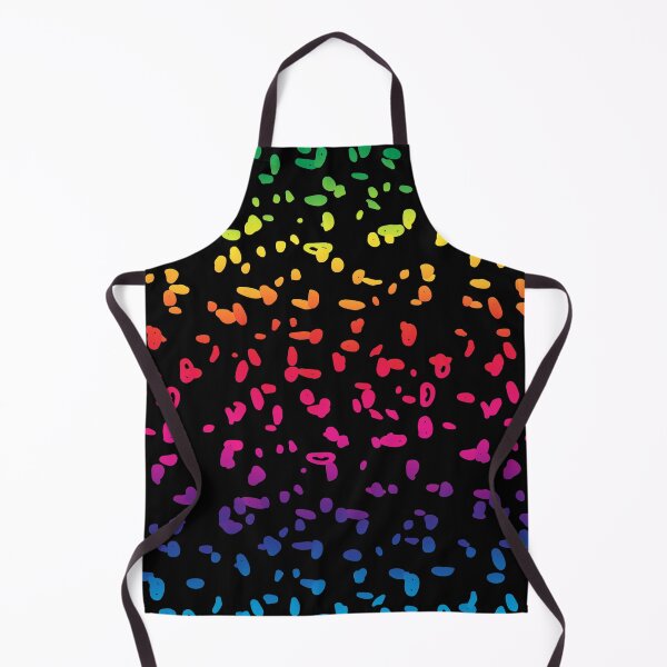 Item preview, Polka Dot Rainbow Splatter Dots Spots Confetti on Black designed and sold by funnytshirtemp.