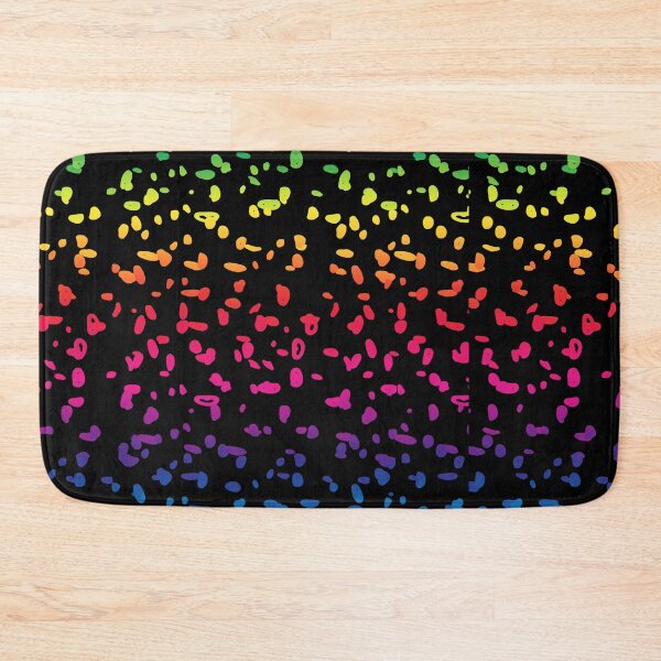 Item preview, Polka Dot Rainbow Splatter Dots Spots Confetti on Black designed and sold by funnytshirtemp.