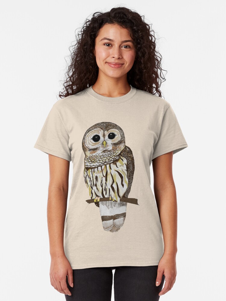 Alternate view of Hand drawn Barn Owl Classic T-Shirt