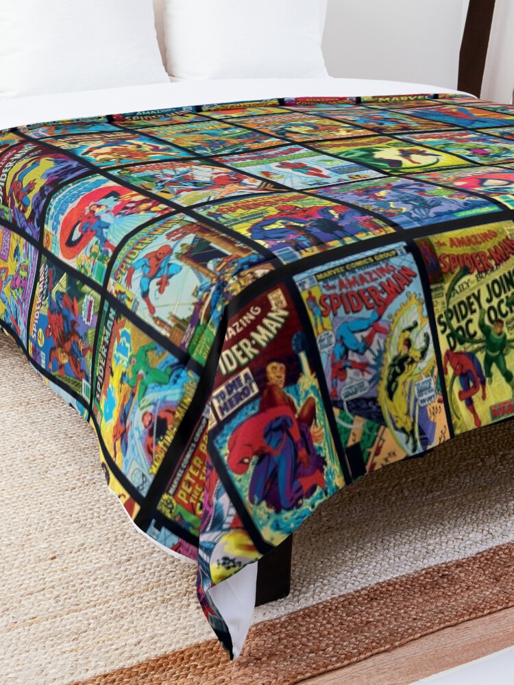 Alternate view of Vintage Superhero Comic Book Collection Pattern 3 Comforter
