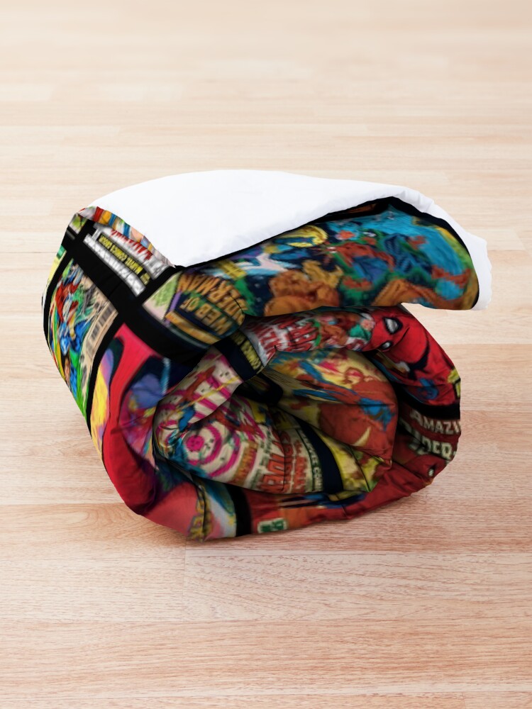 Alternate view of Vintage Superhero Comic Book Collection Pattern 3 Comforter